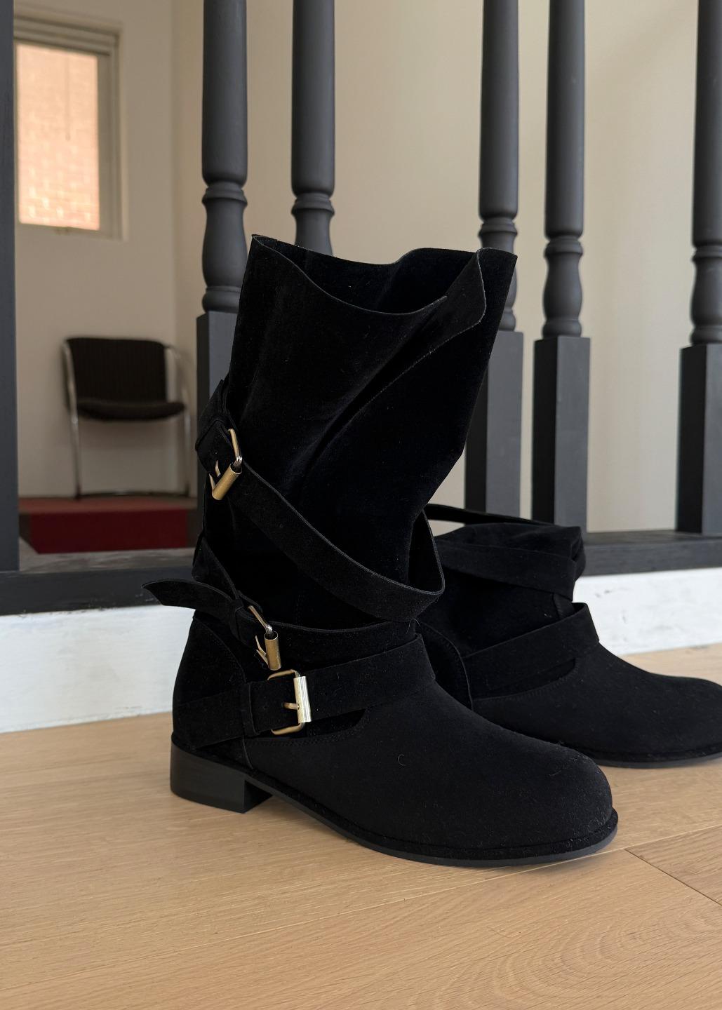 FOLDED BUCKLE BOOTS