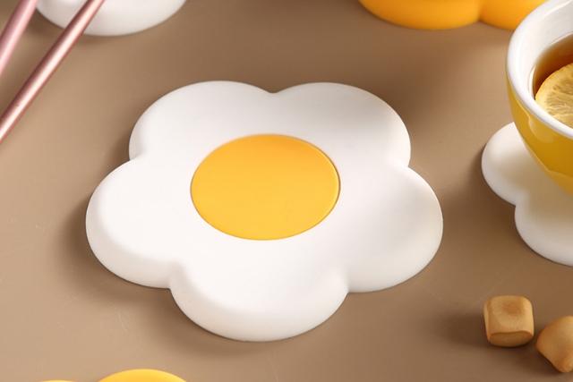 꽃모양 실리콘 냄비받침