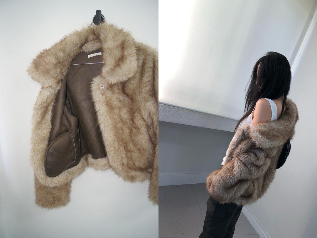 Kill fur crop jacket (2C)