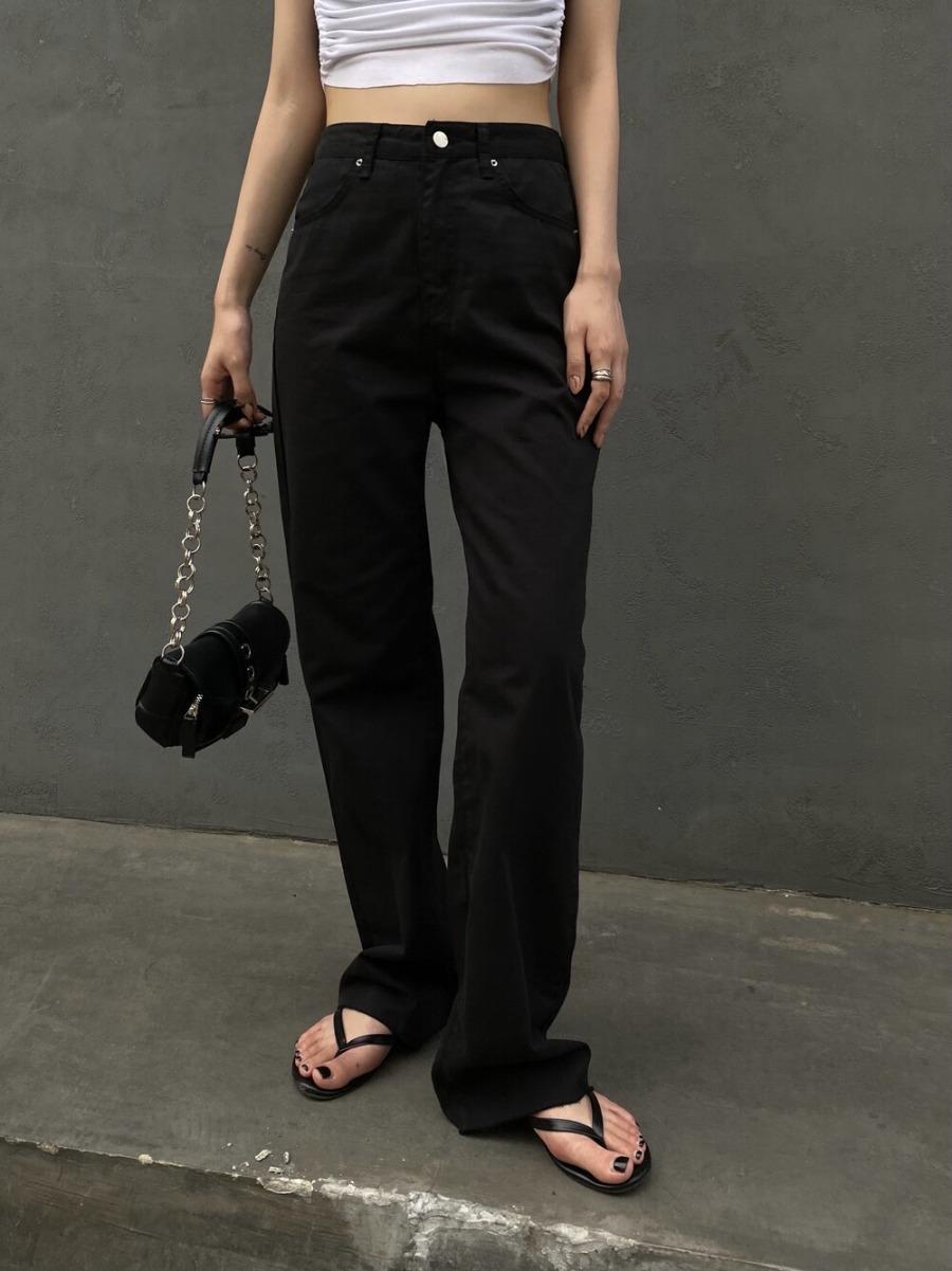 Cotton Straight Pants (2color)