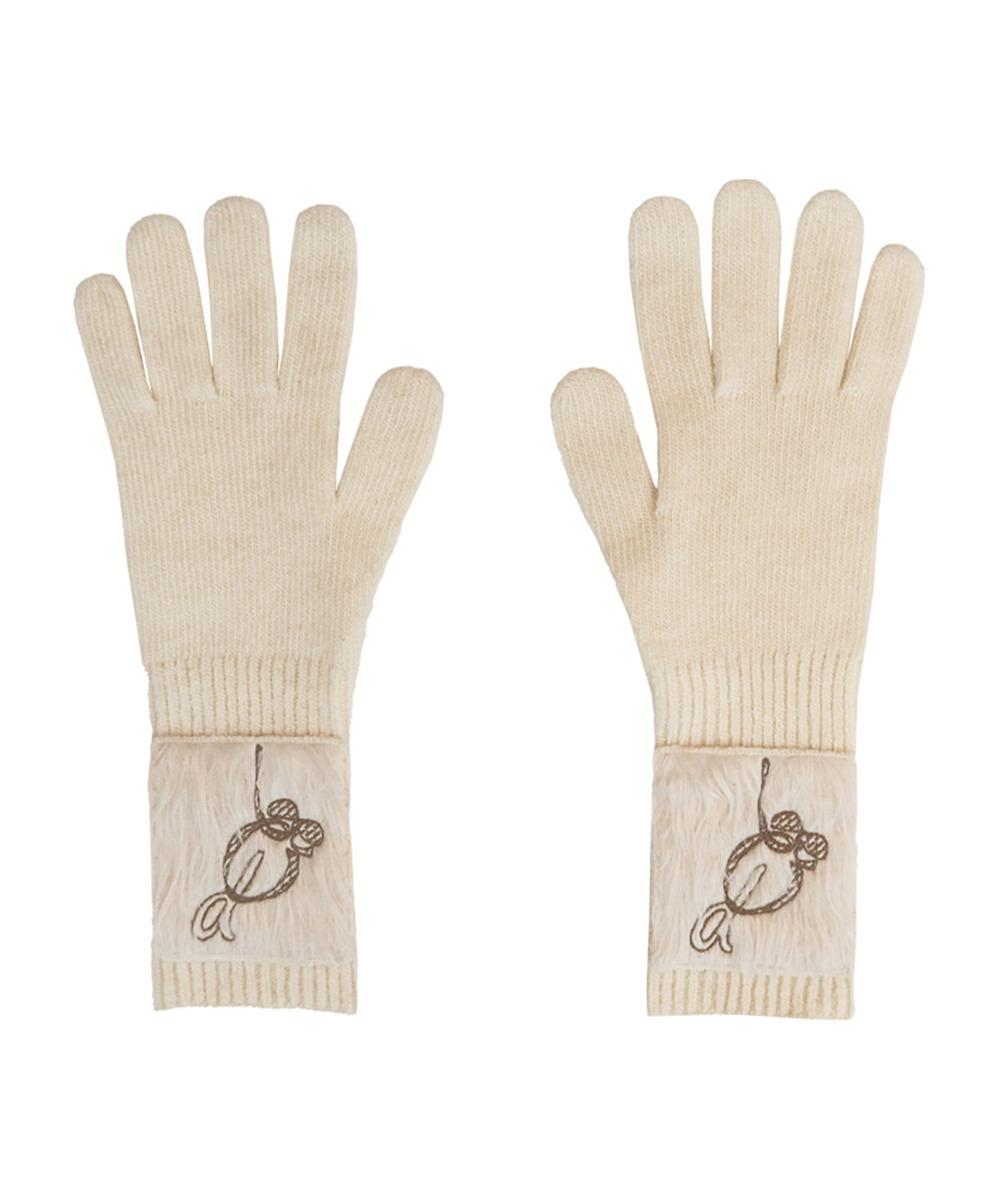 Ivory Fuzzy-Wuzzy Gloves