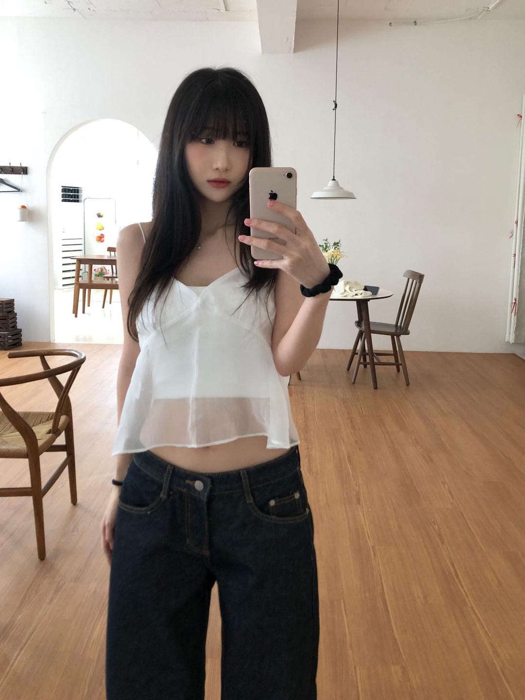 키튼 블러 시스루 뷔스티에 (4color)