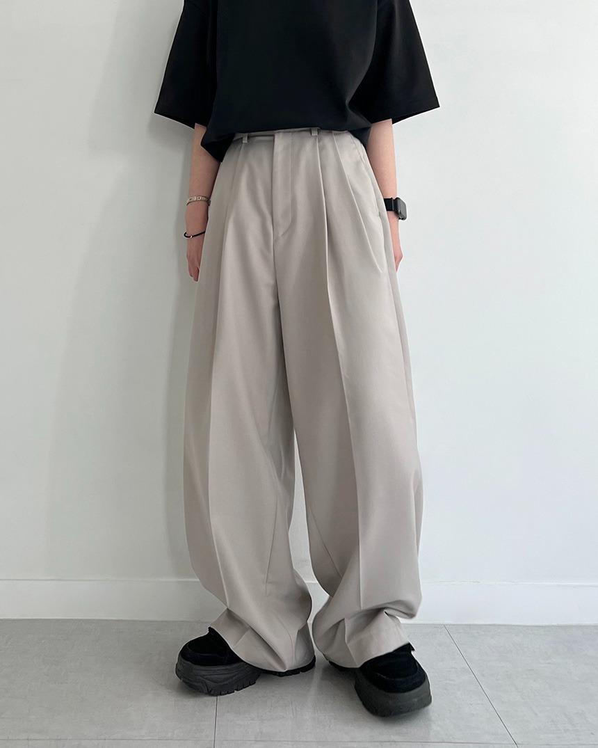 [unisex] 초이스 핀턱 와이드 슬랙스 (3color)