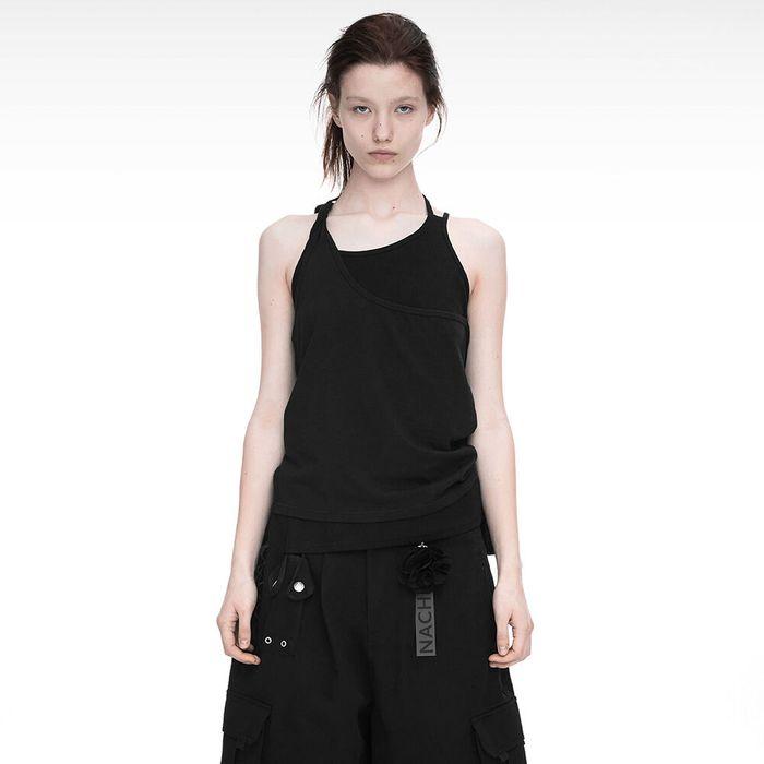 MULTIWAY LAYERED SLEEVELESS BLACK