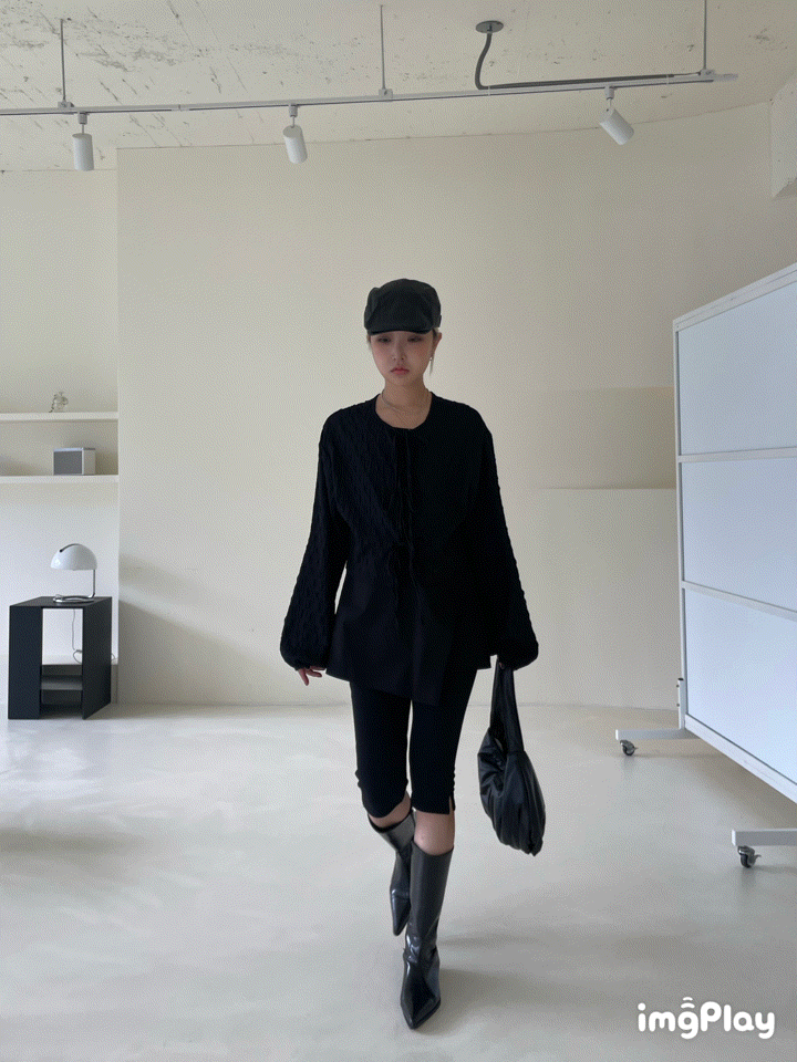 Slit half leggings pants