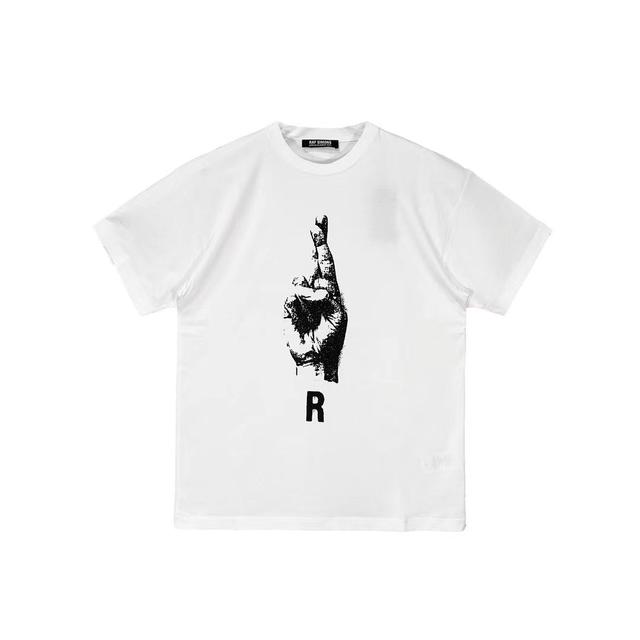 라프시몬스 Raf Simons Hand Sign Print T-shirt - 위시버킷
