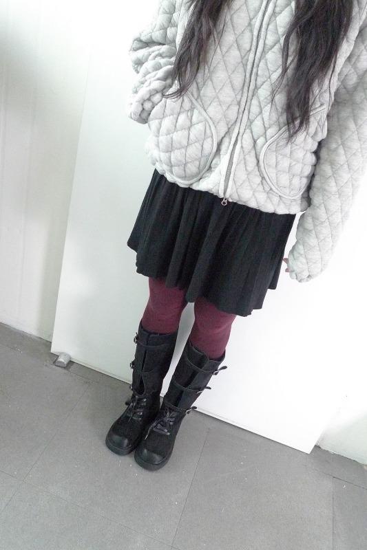 knit pleat skirt (3color)