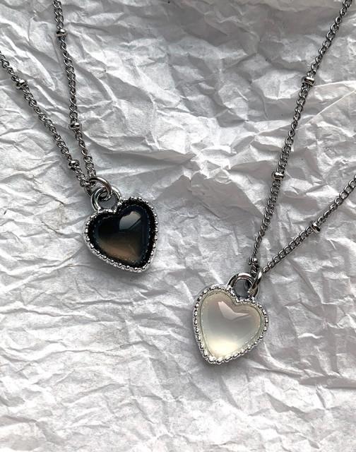 써지컬스틸 체인 하트 파스텔 목걸이 커플 목걸이 크리스마스 선물
