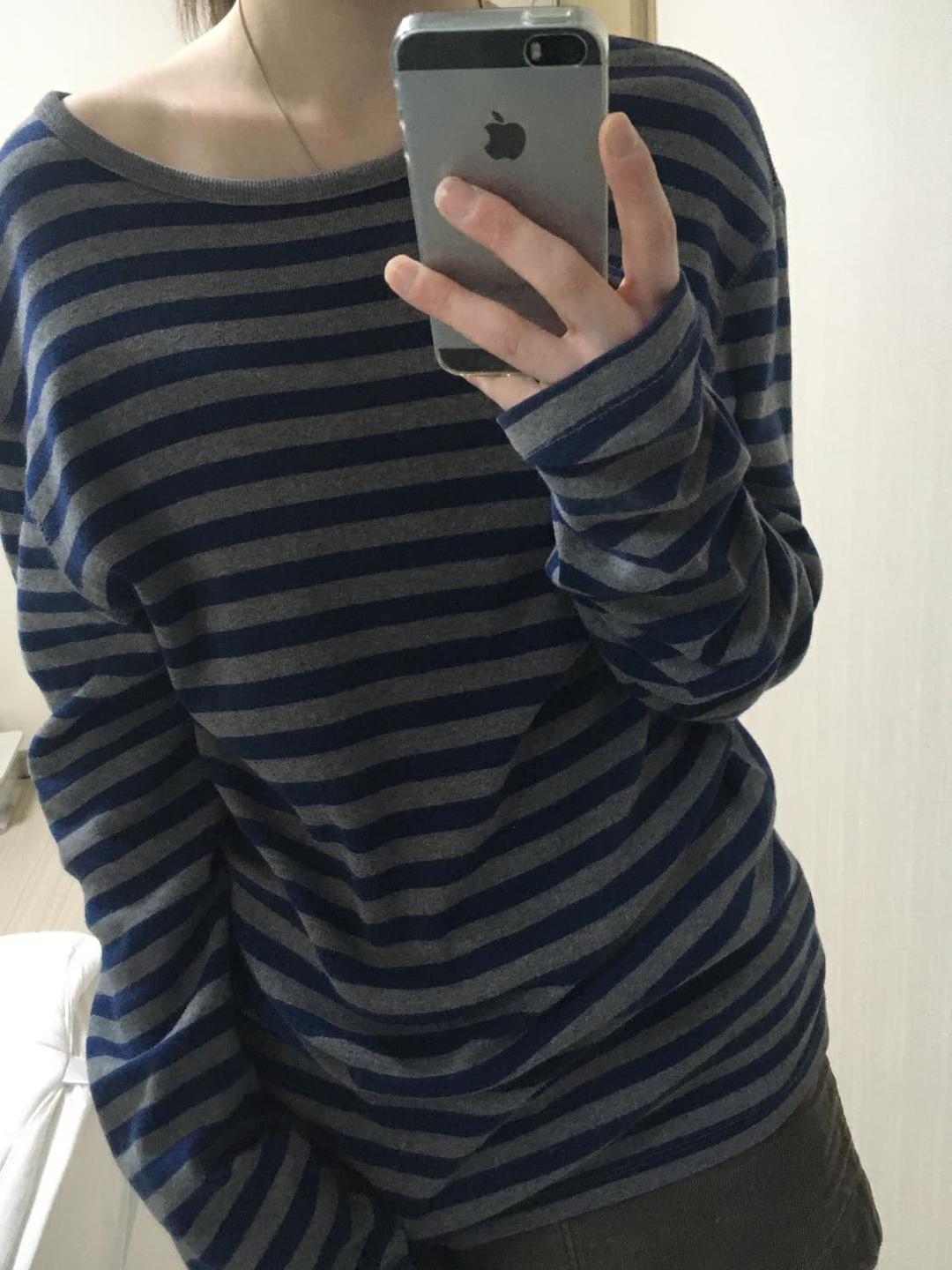 Gap blue-black stripe t-shirts | 후루츠패밀리