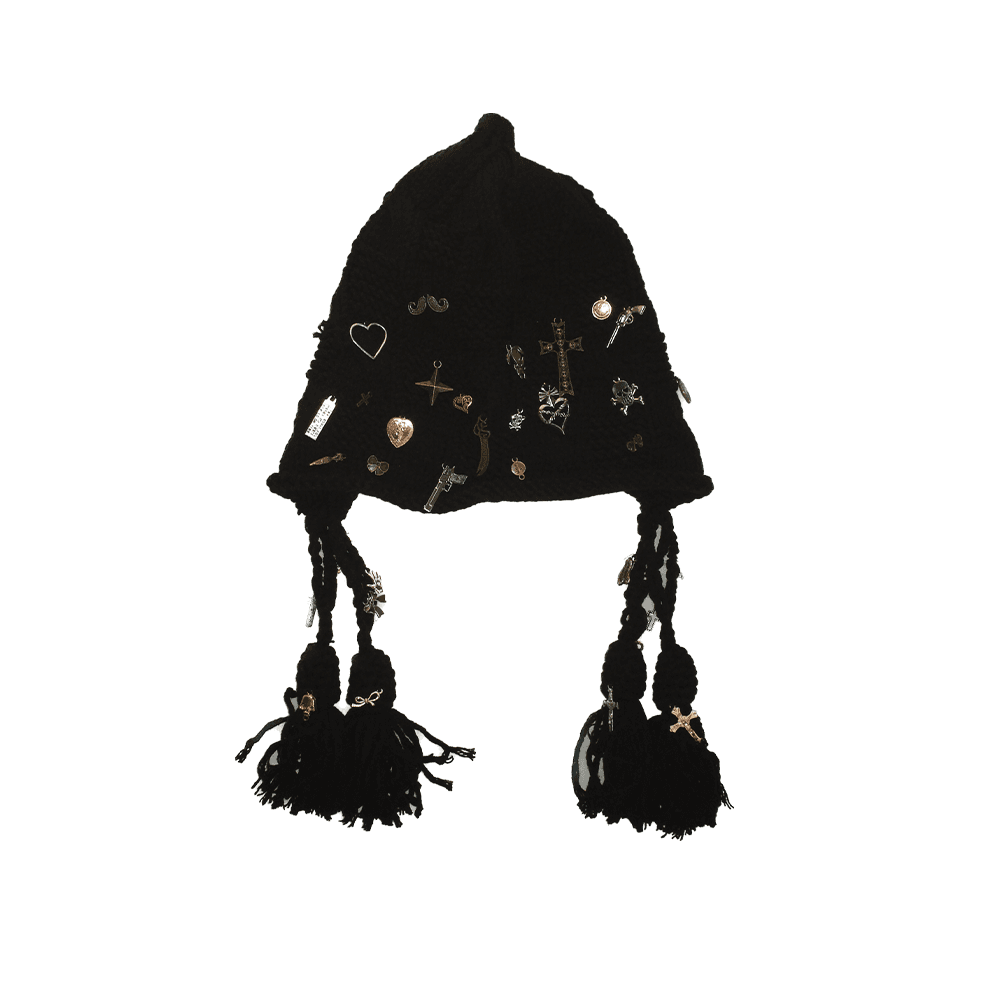 Antique charms ver5 tassel Beanie