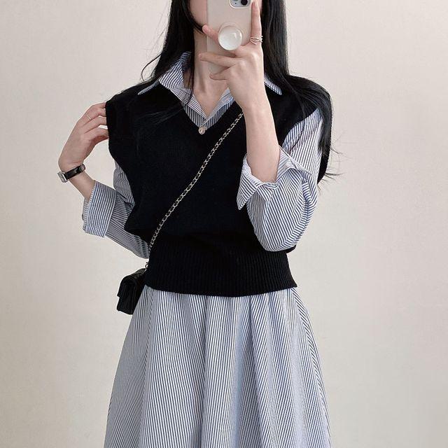 [소재 좋고 핏예쁜] 활용도만점 브이넥 니트 조끼 _브링잇