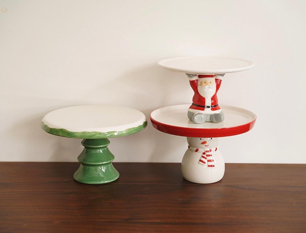 크리스마스 파티 케이크 디저트 스탠드 트레이 접시