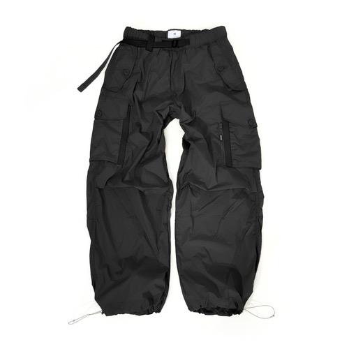 Nylon cargo pants black