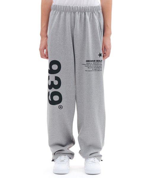 939 LOGO SWEAT PANTS (GRAY)