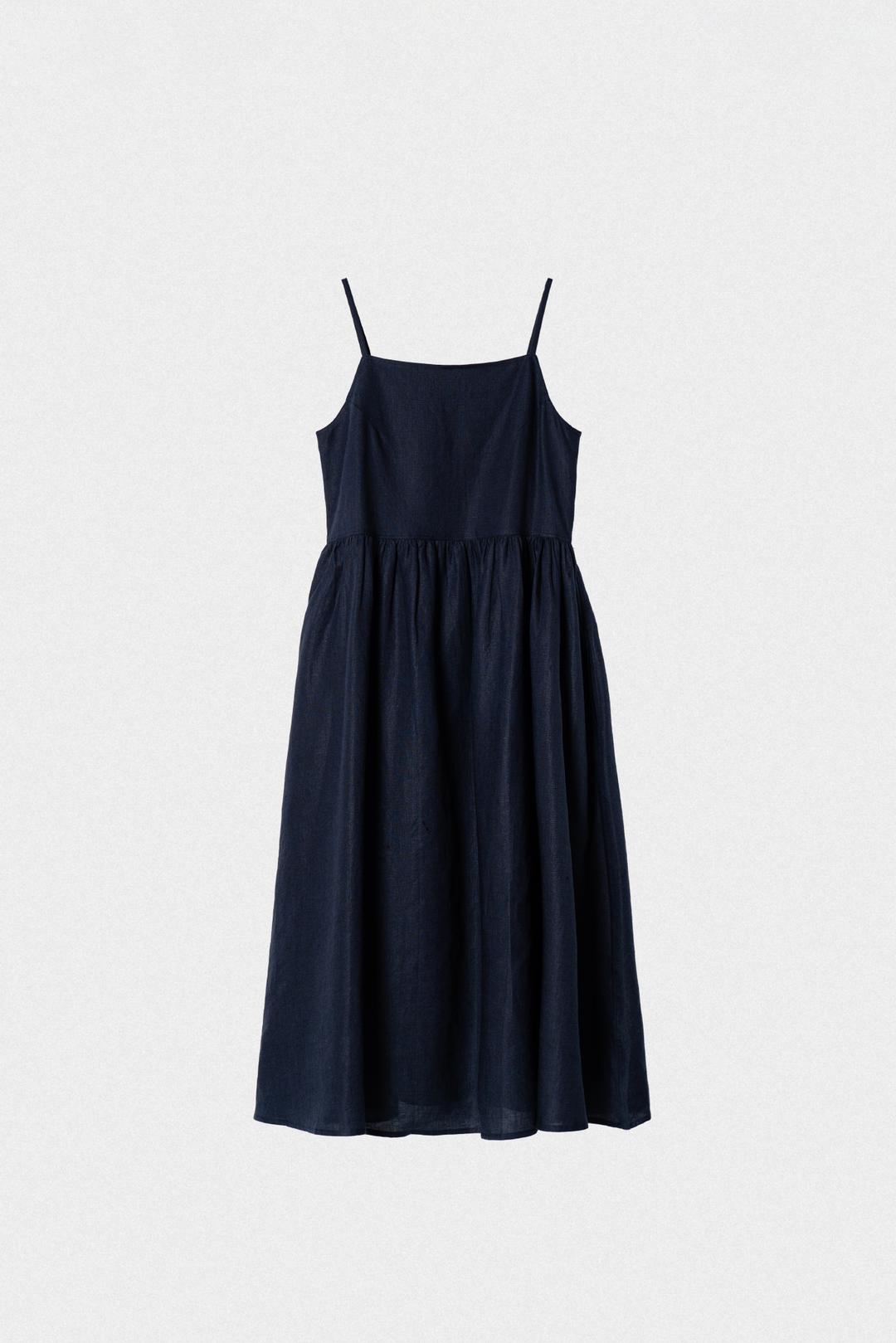 48936_Square-neck Linen Dress