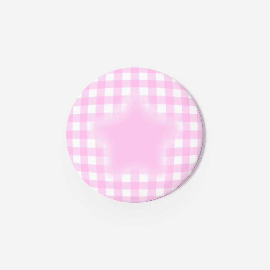 ★ Pink Blurry Star Can Badge  ㅣ 마플샵