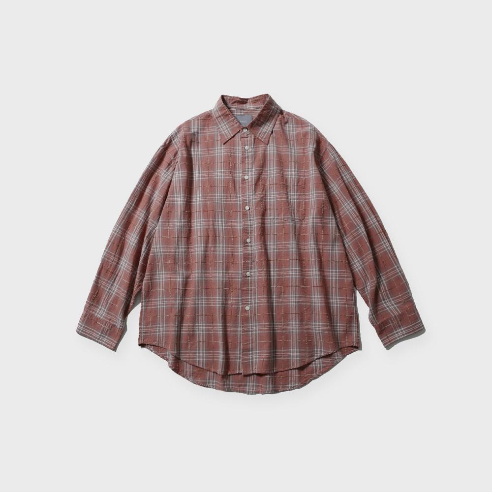 ALL WEATHER OVER SILHOUETTE SHIRTS (PINK CHECK)