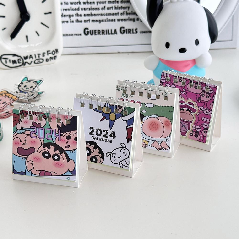 짱구는 못말려 짱구 탁상달력 2024 크레용 신짱 귀여운 사무실 책상 달력 월별 플래너