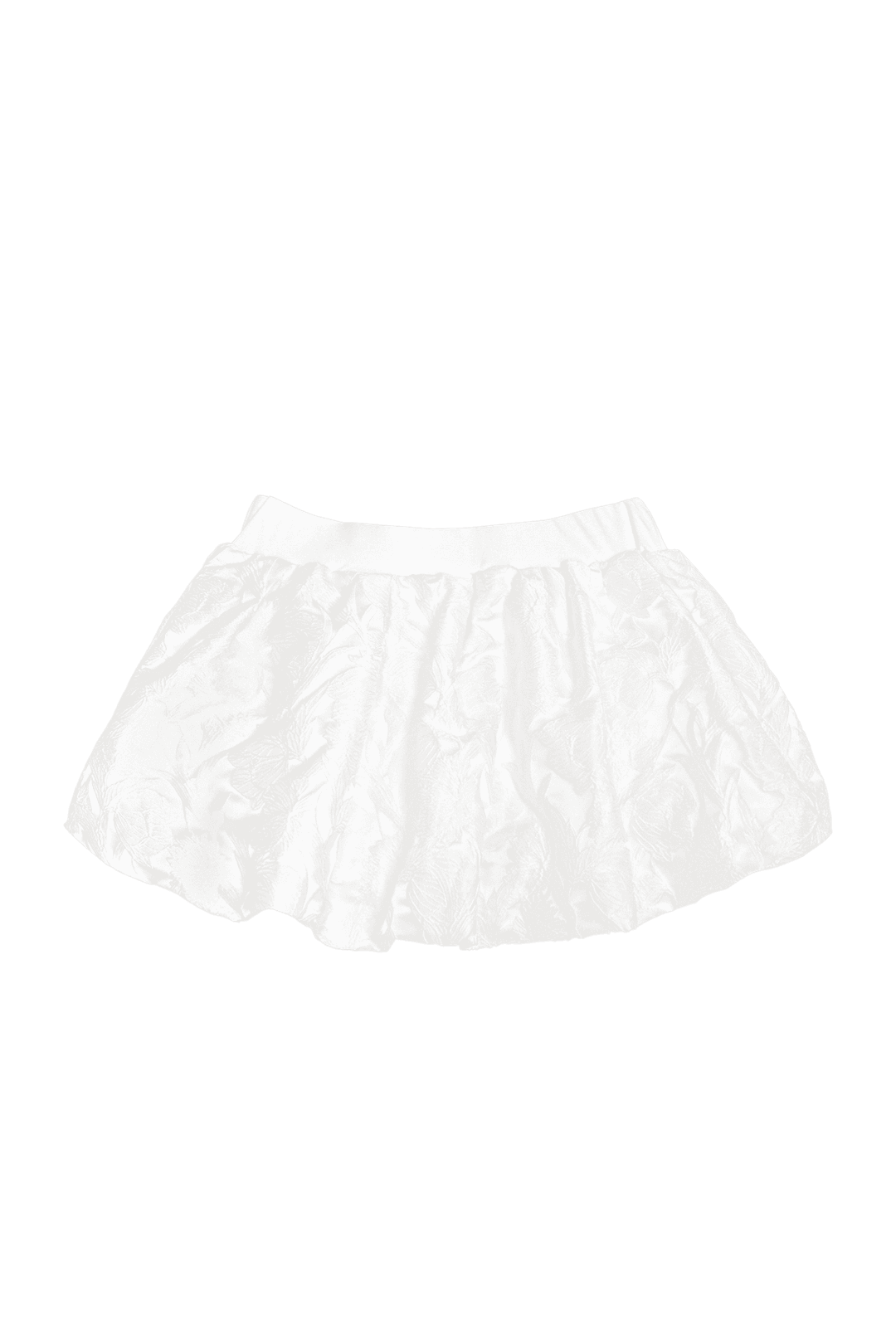 WHITE FLOWER BALLOON SKIRT - 달링유어배드