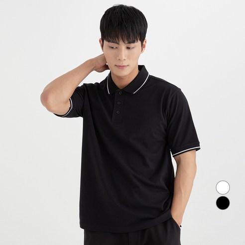 캐럿 반팔 배색 카라 폴로 티셔츠