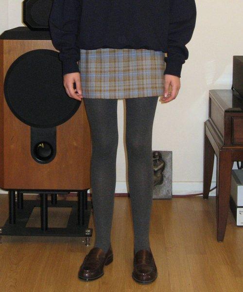 FLANNEL MINI SKIRT (SKY BLUE)