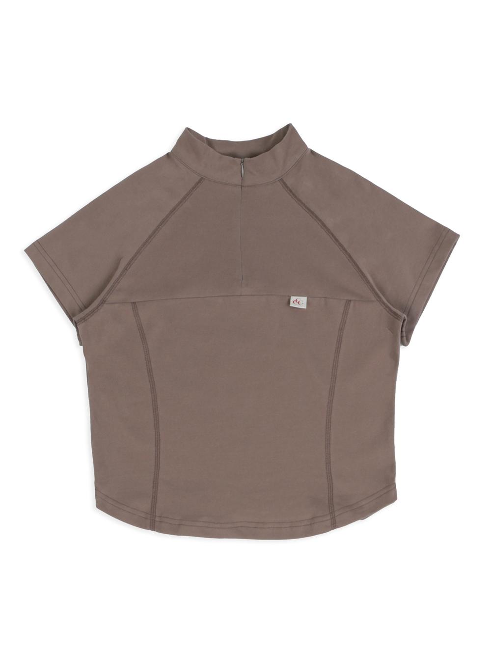 Symbol zip up t - shirt ( brown )