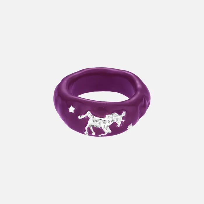 unicorn ring-plum