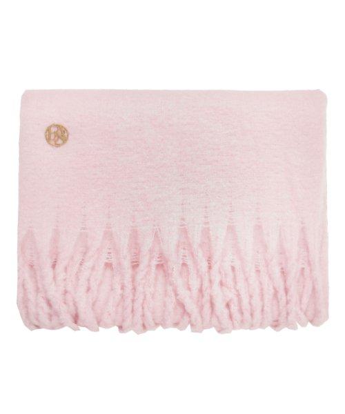 EAS 로고 플린지 머플러 (라이트 핑크)