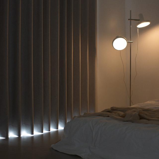 깊은 밤 100% 3중방한 양면 암막커튼 형상주름가공 민자형 80x260cm