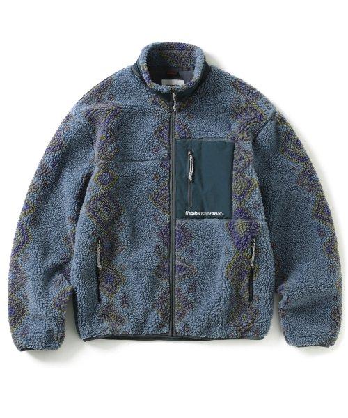 (FW21) SP Sherpa Fleece Jacket Dusty Blue