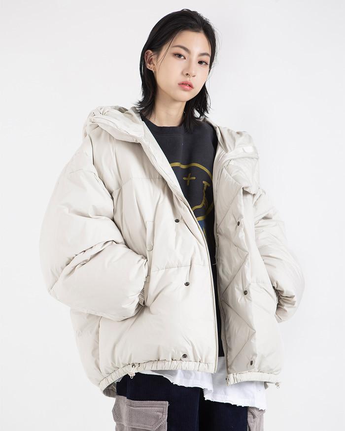 헤비 덕 다운 오버 패딩
