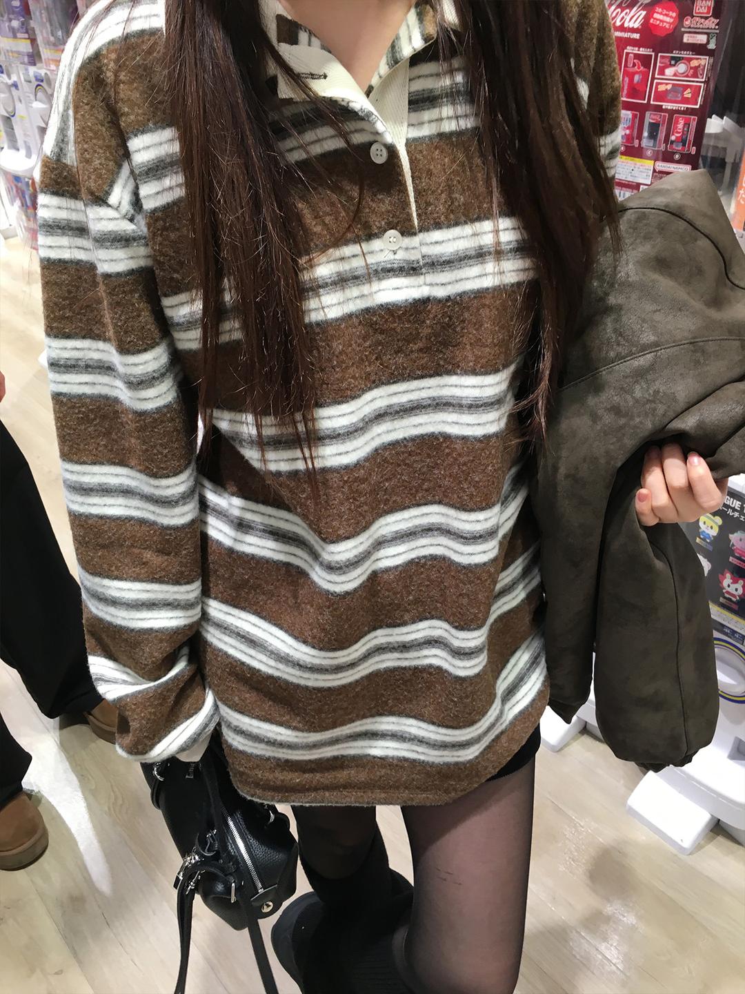 cola stripe rugby tee