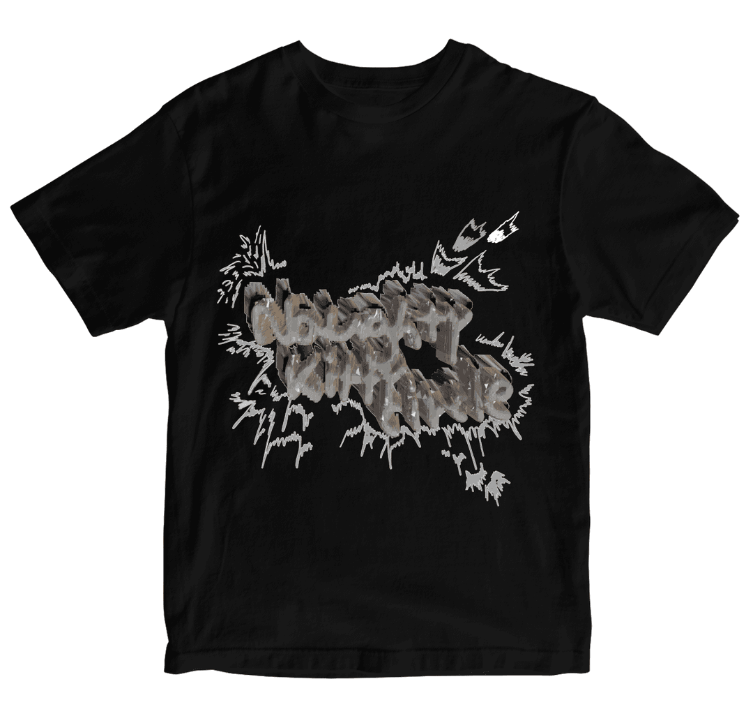 metal kitty logo T-shirt Black