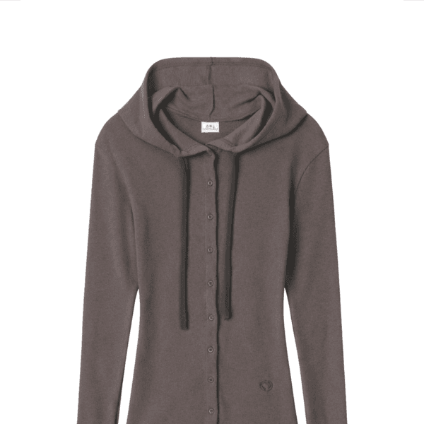 HOODIE WARMER CARDIGAN (BROWN)