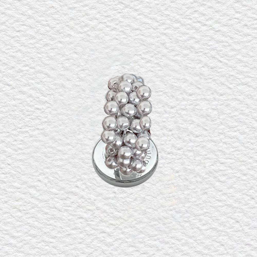 Loumoi ring tok _ Matte silver pearl