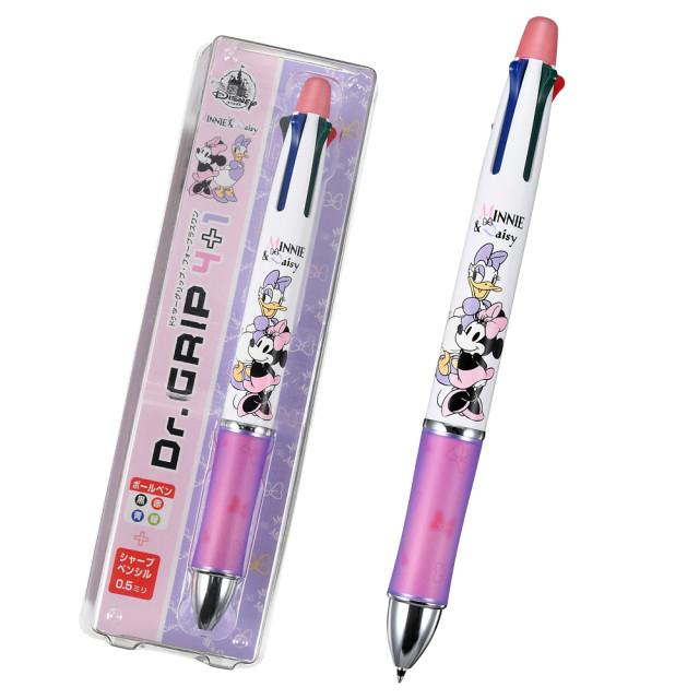 디즈니스토어 미니 앤 데이지 닥터그립 4색 볼펜+샤프