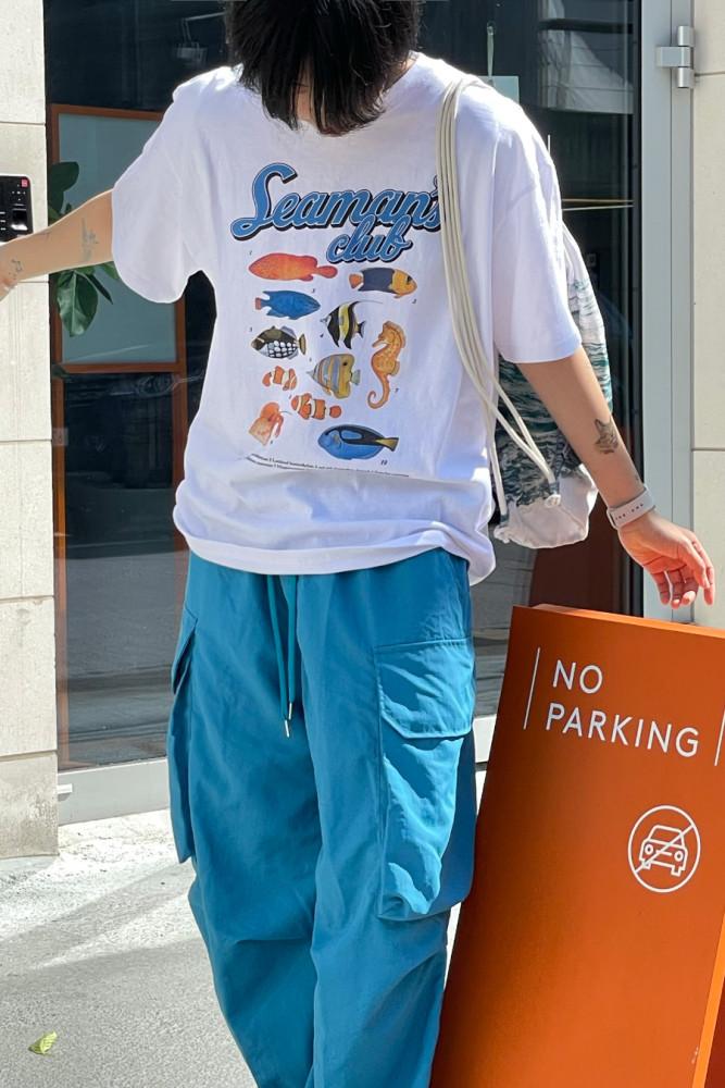 아쿠아 반팔 티셔츠 : 웨그오