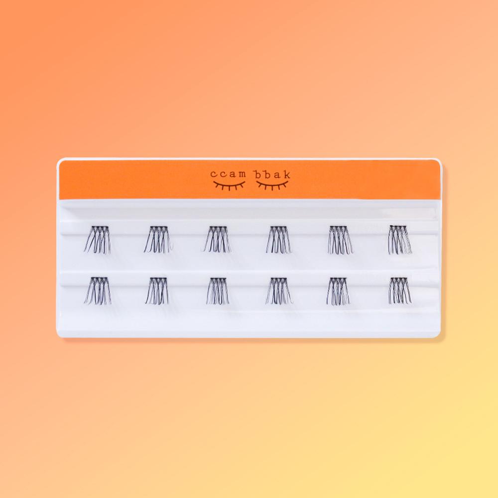 깜빡속눈썹 아이래쉬 가닥속눈썹 자연스러운 인조속눈썹 11mm 띠크(블랙) 4기둥