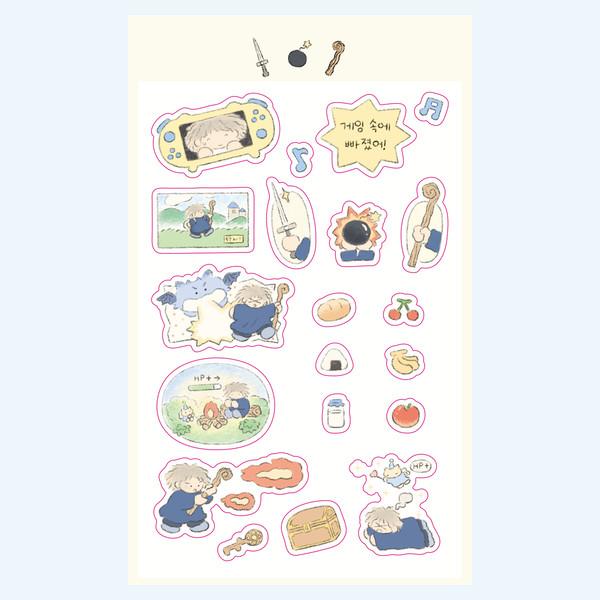 하미네 | 게임속에 빠졌어! 스티커