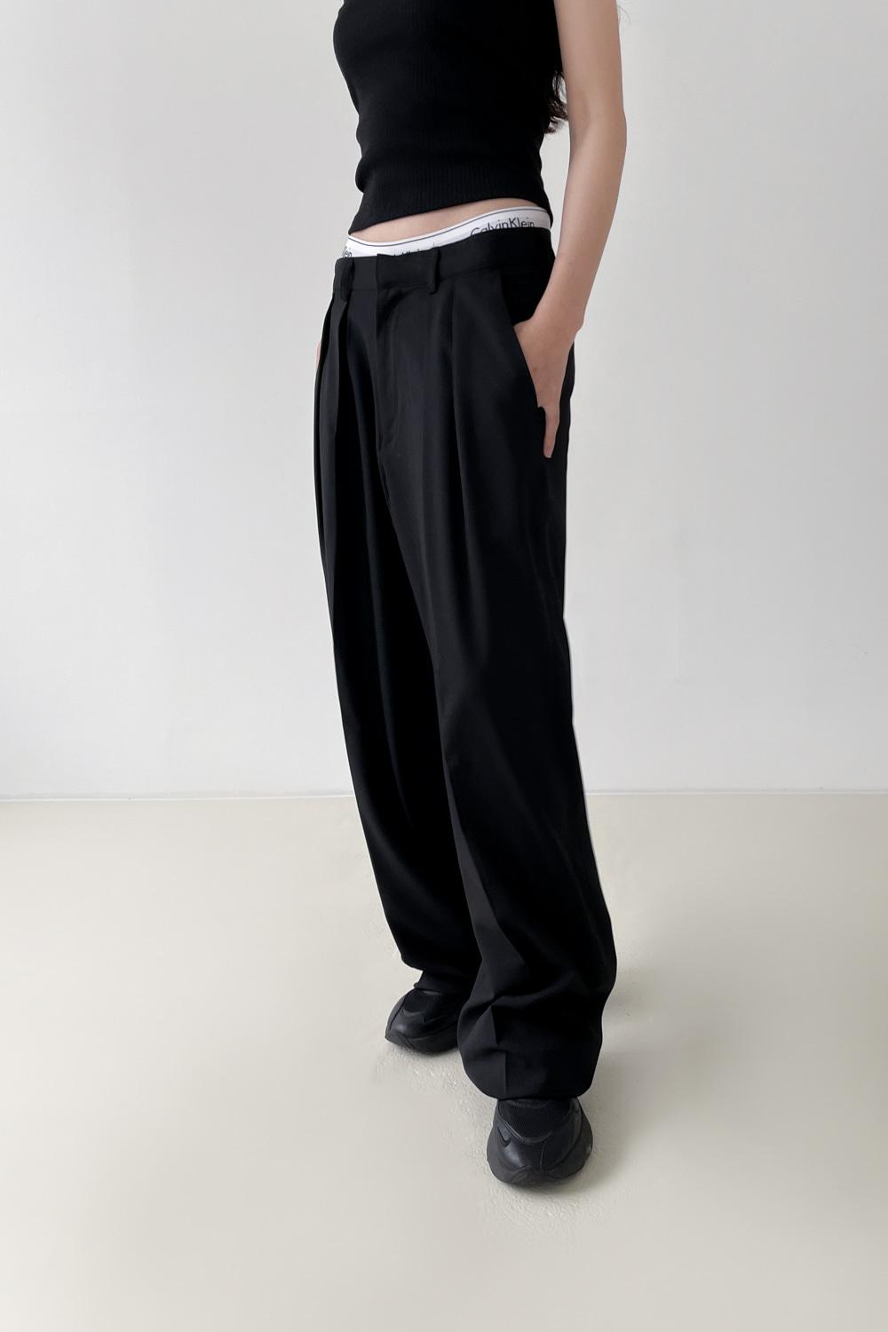 wide two pintuck pants