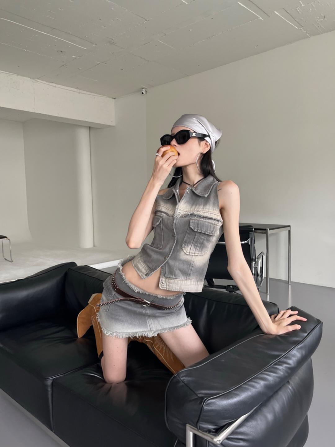 From denim twopiece
