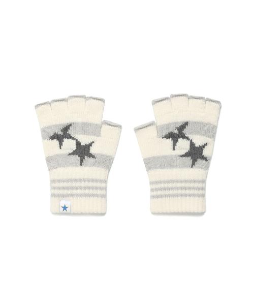 TWIN STAR FINGERLESS GLOVES IVORY(CV2FFUAB60A)