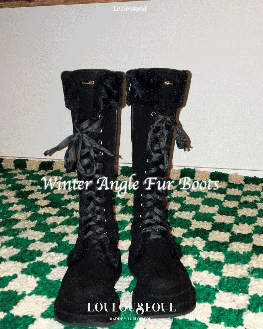 [MADE] Winter Angel Fur Boots_윈터 엔젤 퍼 부츠 (Dark Black)