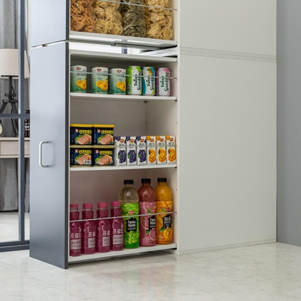 퍼플뉴퍼니처 슬라이딩 틈새수납장 비스포크 원도어 냉장고 옆 틈새수납장 정수기다이 받침대