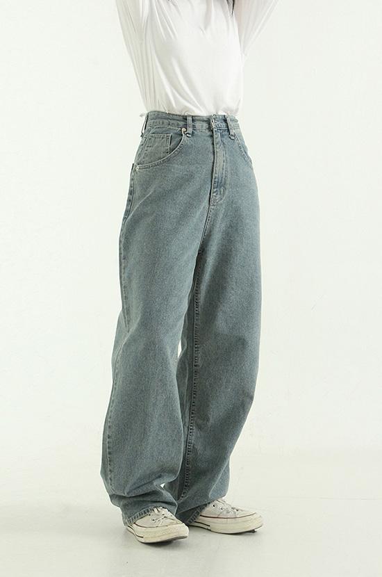 daily washed wide jean