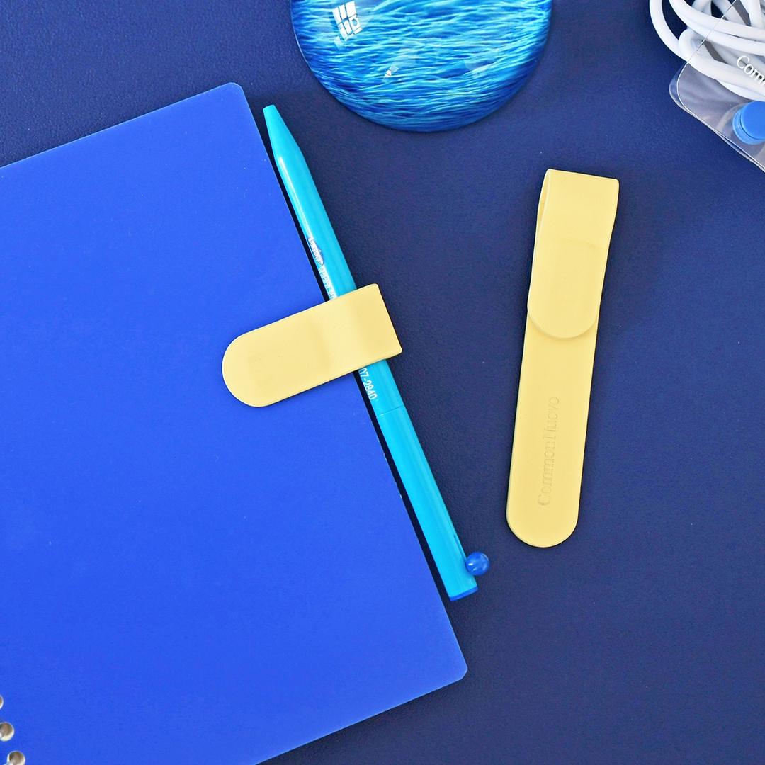 누보 책갈피+펜홀더 leather bookmark (Butter Yellow)