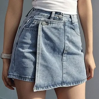 [S~L 사이즈!] 치마바지 데님 숏 팬츠 - 2color