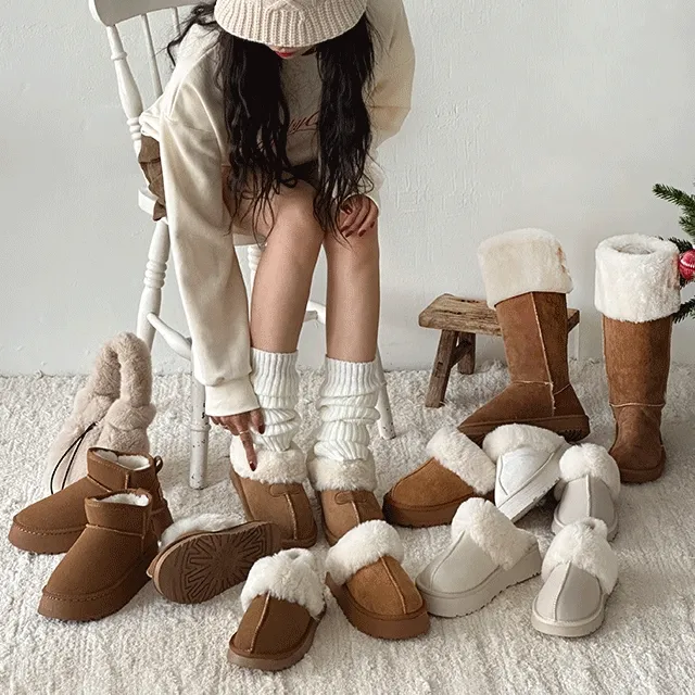 [🤍퍼슈즈5종🤍] 폭신 플랫폼 털슬리퍼&울트라 미니 양털부츠 어그 롱부츠-5type