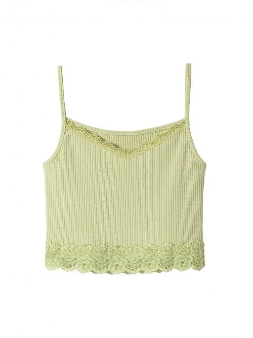 CROP SLVLESS KNIT TOP_OLIVE