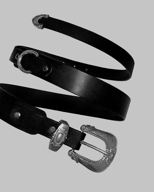 Skinny Western Leather Belt